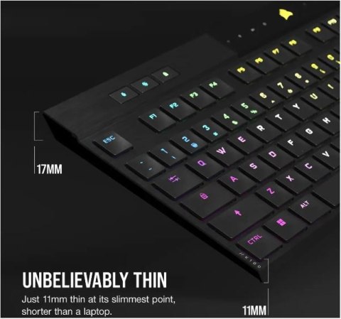 Klawiatura K100 RGB Air Wireless Ultra Thin Cherry MX Corsair Klawiatura K100 RGB Air Wireless Ultra Thin Cherry MX Corsair