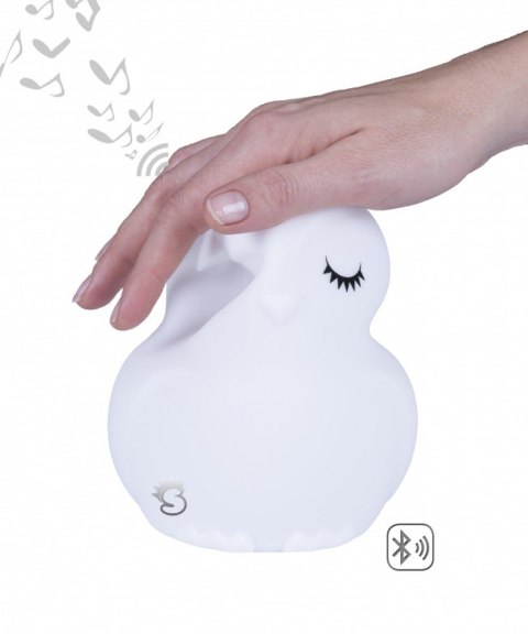 Lampka nocna silikonowa zmieniająca kolory z głośnikiem Bluetooth Świetlaczek Sówka HU HU