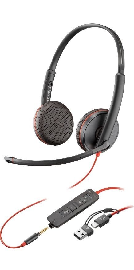 Słuchawki Blackwire 3225 USB-C/A+3,5mm 8X229AA POLY