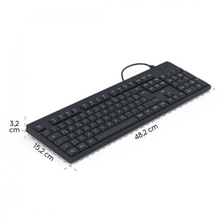 Klawiatura CK-100 przewodowa Czarna Hama