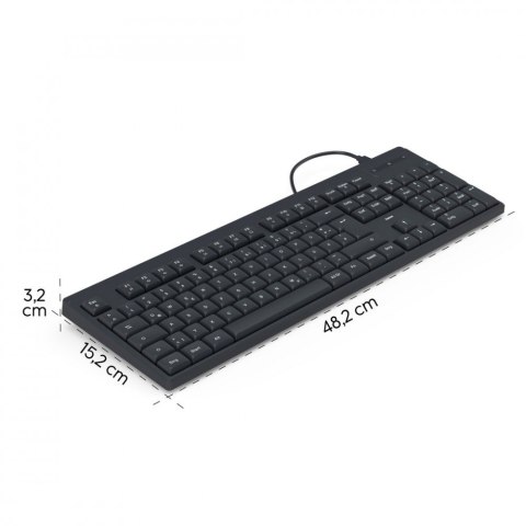 Klawiatura CK-100 przewodowa Czarna Hama