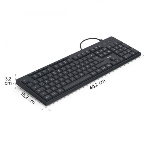 Klawiatura CK-200 przewodowa Czarna Hama