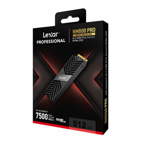 Dysk SSD NM800 Pro 512GB NVMe M.2 2280 7500/3500 radiator Lexar
