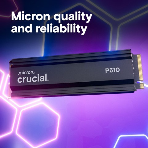 Dysk SSD P510 2TB M.2 NVMe Gen5 2280 10000/8700 radiator Crucial Dysk SSD P510 2TB M.2 NVMe Gen5 2280 10000/8700 radiator Crucial