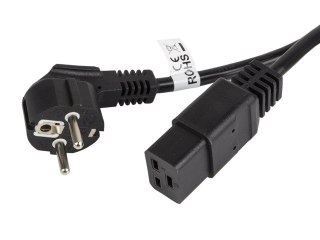 Kabel zasilający CEE 7/7 - IEC 320 C19 16A VDE 1.8M czarny Lanberg