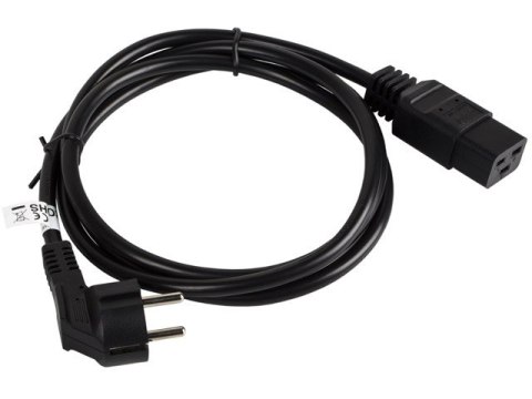 Kabel zasilający CEE 7/7 - IEC 320 C19 16A VDE 1.8M czarny Lanberg