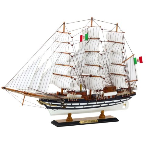 LEAN Toys Model Kolekcjonerski Dekoracyjny Statek Żaglowiec Amerigo Vespucci 64x46cm