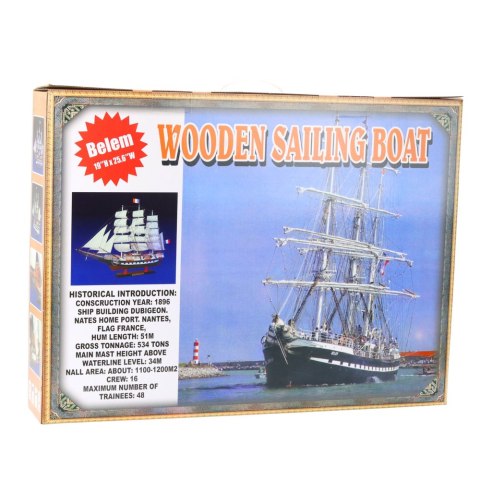 LEAN Toys Model Kolekcjonerski Dekoracyjny Statek Żaglowiec Amerigo Vespucci 64x46cm