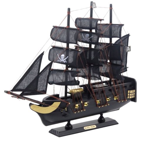 LEAN Toys Model Kolekcjonerski Dekoracyjny Statek Żaglowiec Czarna Perła 40x35cm
