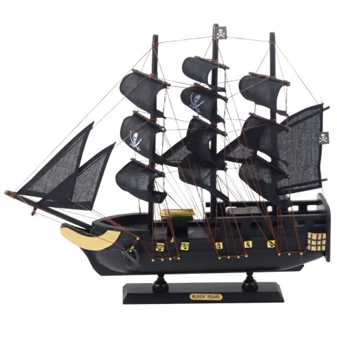 LEAN Toys Model Kolekcjonerski Dekoracyjny Statek Żaglowiec Czarna Perła 40x35cm