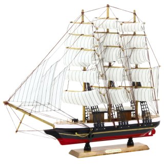 LEAN Toys Model Kolekcjonerski Dekoracyjny Statek Żaglowiec Trójmasztowy Biały 53x45cm