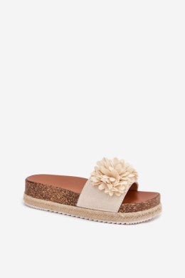 Sandał Klapki Model Tessara WD292 Beige - Step in style