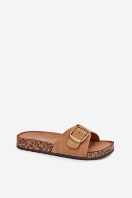Sandał Klapki Model Zavira WD299 Camel - Step in style