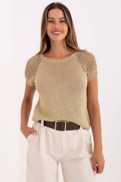Sweter Damski Model MI-BZ-1607.93 Gold - Italy Moda Sweter Damski Model MI-BZ-1607.93 Gold - Italy Moda