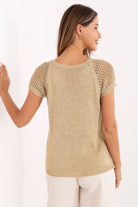 Sweter Damski Model MI-BZ-1607.93 Gold - Italy Moda Sweter Damski Model MI-BZ-1607.93 Gold - Italy Moda