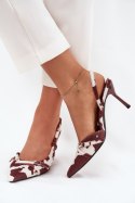Szpilki Model Ravira QQ-201 White/Brown - Step in style