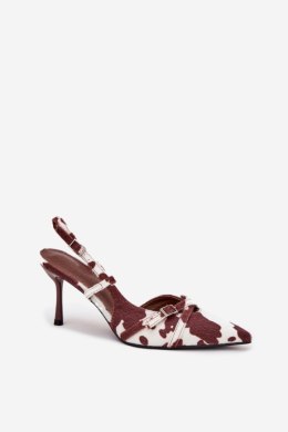 Szpilki Model Ravira QQ-201 White/Brown - Step in style