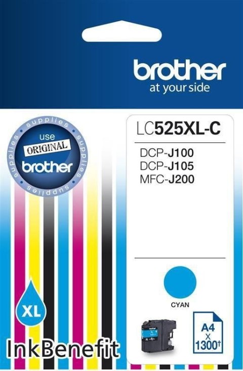Tusz LC525XLC CYAN 1300 do DCPJ100 DCPJ105 Brother