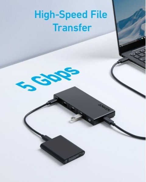 Hub 364 USB-C Dual Display 10w1 2x4K HDMI eth czarny Anker