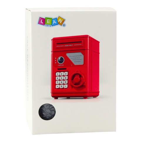LEAN Toys Elektroniczny Sejf Bankomat Skarbonka Na PIN Dla Dzieci Szary