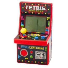 LEAN Toys Mini Automat Do Gry Tetris Retro 49 Gier 1676 Poziomów Czerwony