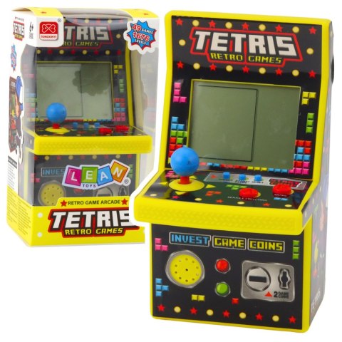LEAN Toys Mini Automat Do Gry Tetris Retro 49 Gier 1676 Poziomów Żółty