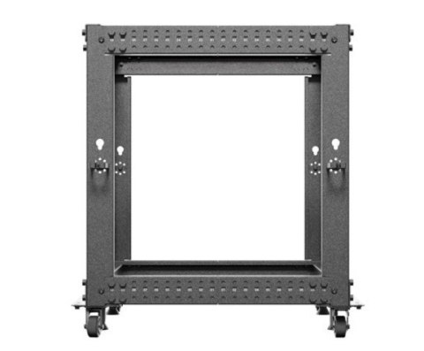 Open rack 19" 12U 600x600-1100 regulowany czarny Lanberg