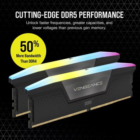 Pamięć DDR5 Vengeance RGB 96GB/6400(2*48GB) CL32 Corsair Pamięć DDR5 Vengeance RGB 96GB/6400(2*48GB) CL32 Corsair
