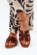 Sandał Klapki Model Mirona WD298 Dark Brown - Step in style