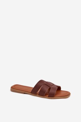 Sandał Klapki Model Mirona WD298 Dark Brown - Step in style