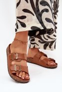 Sandał Klapki Model Vesina WD302 Camel - Step in style
