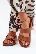 Sandał Klapki Model Vesina WD302 Camel - Step in style