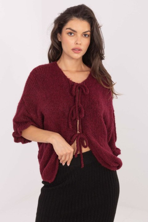 Sweter Damski Model MI-SW-2911.91 Bordo - Italy Moda Sweter Damski Model MI-SW-2911.91 Bordo - Italy Moda