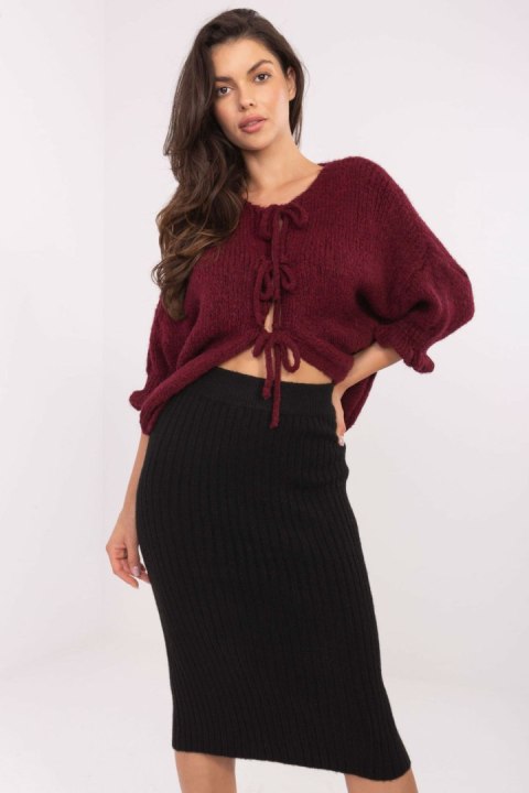 Sweter Damski Model MI-SW-2911.91 Bordo - Italy Moda Sweter Damski Model MI-SW-2911.91 Bordo - Italy Moda