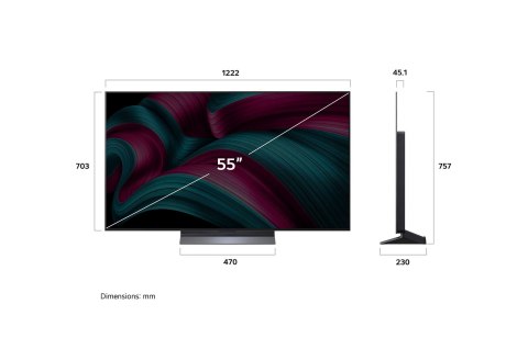Telewizor LG OLED55C51LA OLED EVO 55'' 4K Ultra HD 120 Hz WebOS Dolby Digital Czarny Telewizor LG OLED55C51LA OLED EVO 55'' 4K Ultra HD 120 Hz WebOS Dolby Digital Czarny