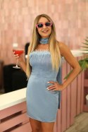 Sukienka Model Bruna Blue Połysk - Jersa