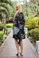 Szlafrok Model Capri satyna druk Glamour - Kalimo