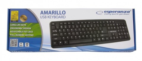 Klawiatura przewodowa standardowa USB AMARILLO Esperanza