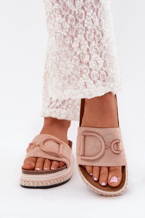 Sandał Klapki Model Daphira W212 Pink - Step in style Sandał Klapki Model Daphira W212 Pink - Step in style