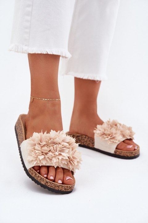 Sandał Klapki Model Seleneza 25SD21-5969 Beige - Step in style Sandał Klapki Model Seleneza 25SD21-5969 Beige - Step in style