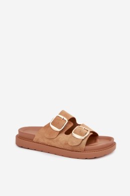 Sandał Klapki Model Verena 222-2 Camel - Step in style