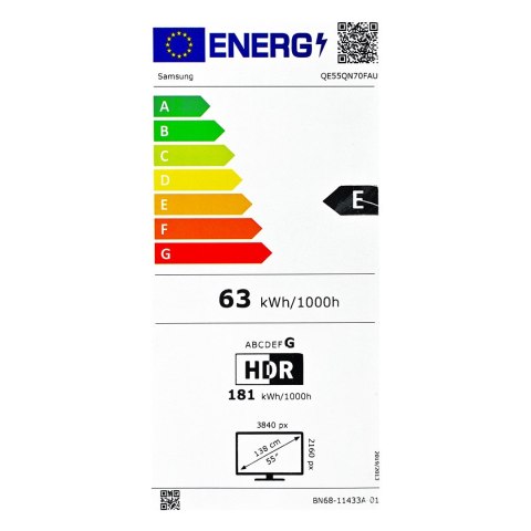 Telewizor Samsung QE55QN70FAUXXH QLED 55'' 4K Ultra HD Tizen Q-Symphony DVB-T2 Czarny (MODEL 2025) Telewizor Samsung QE55QN70FAUXXH QLED 55'' 4K Ultra HD Tizen Q-Symphony DVB-T2 Czarny (MODEL 2025)