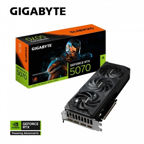 Karta graficzna GeForce RTX 5070 WINDFORCE SFF 12G 192BIT GDDR7 3DP/HDMI Gigabyte Karta graficzna GeForce RTX 5070 WINDFORCE SFF 12G 192BIT GDDR7 3DP/HDMI Gigabyte