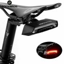 Lampka rowerowa tylna Rockbros LKWD-R1 z laserem i pilotem + kabel micro USB - USB-A - czarna