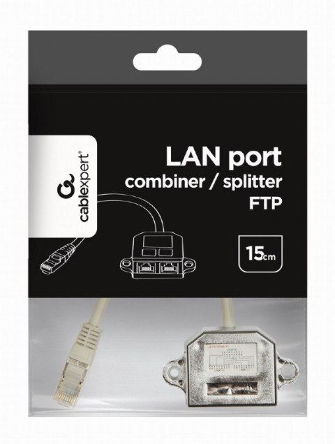 Adapter rozdzielacz LAN RJ-45/2XRJ-45 FTP Gembird
