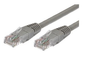 Kabel Patchcord miedziany kat.5e RJ45 UTP 2m. szary - paczka 10 sztuk TB