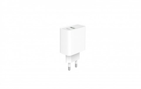 Ładowarka PowerDelivery USB-A USB-C 20W Biała Gembird