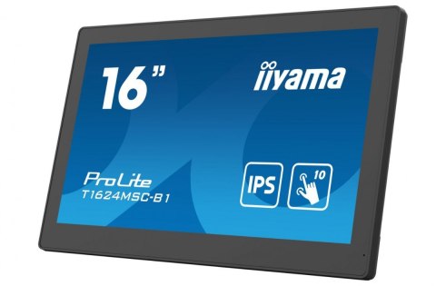 Monitor 15.6 cali T1624MSC-B1 IPS,poj.10pkt.450cd,24/7,media player,6H IIYAMA