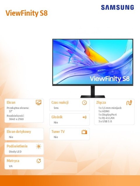 Monitor 37 cali LS37D800UAUXEN Samsung Monitor 37 cali LS37D800UAUXEN Samsung