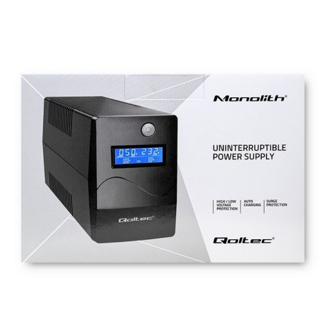 Zasilacz awaryjny UPS | 450VA | 240W | LCD | USB | RJ45 Qoltec Zasilacz awaryjny UPS | 450VA | 240W | LCD | USB | RJ45 Qoltec